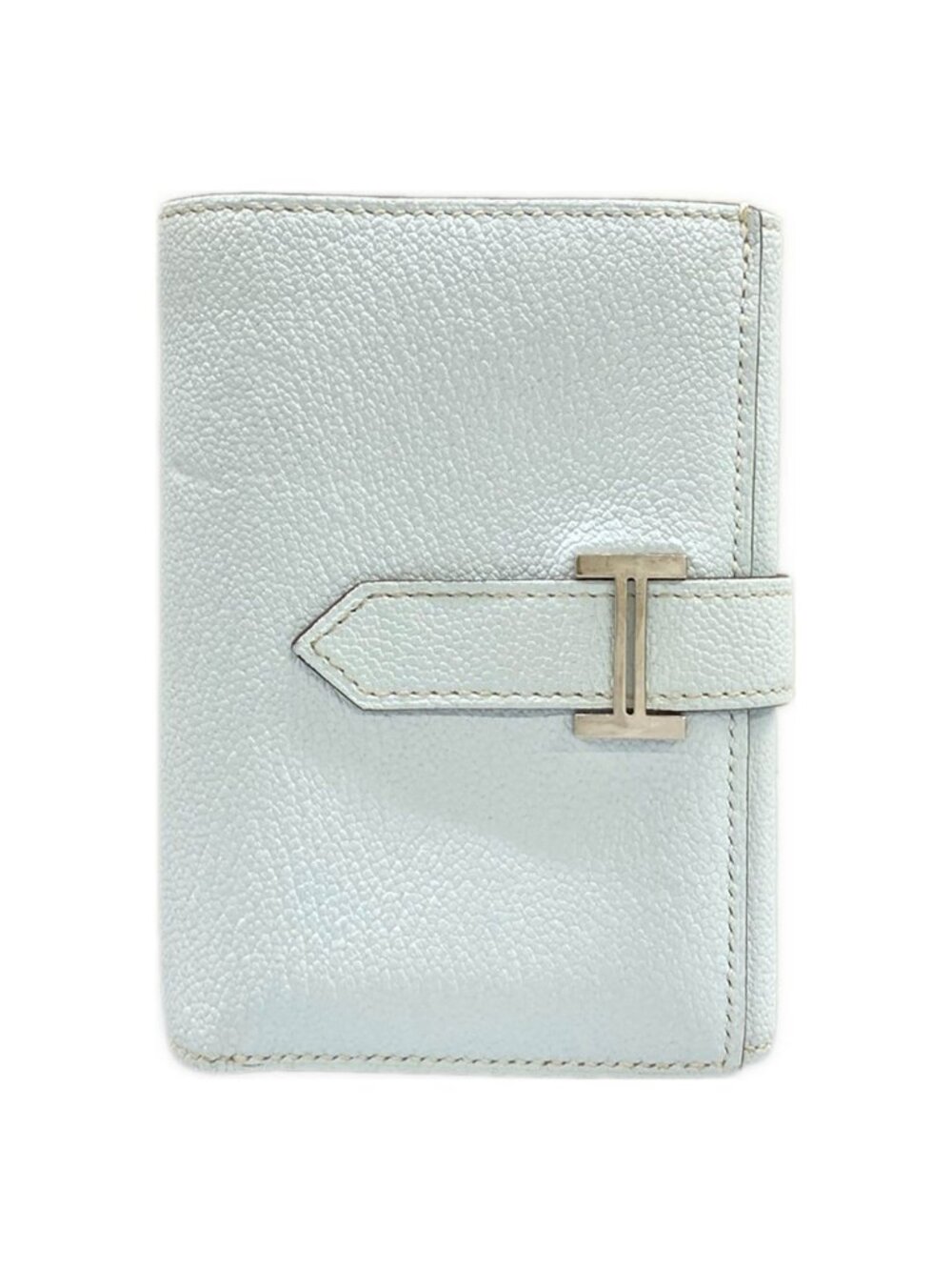 Hermes Trifold Wallet Bearn Combine Blue Plume Silver